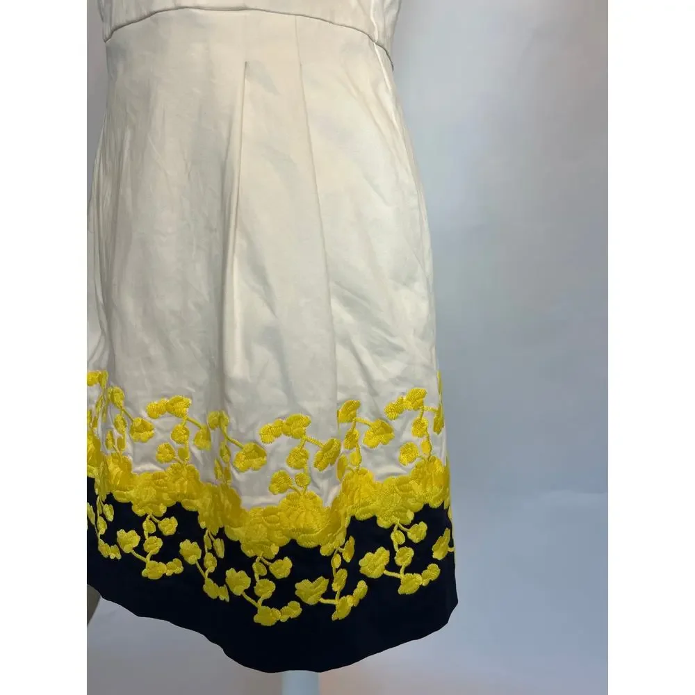 Draper James | Climbing Bloom Dress | Fit and Flare Embroidered Trim Pockets | 8 - Picture 9 of 15